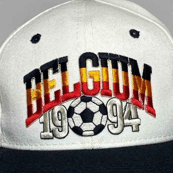 Vintage Belgium 1994 Futbol Soccer Snapback Hat Cap Wool Blend World Cup - Picture 2 of 7